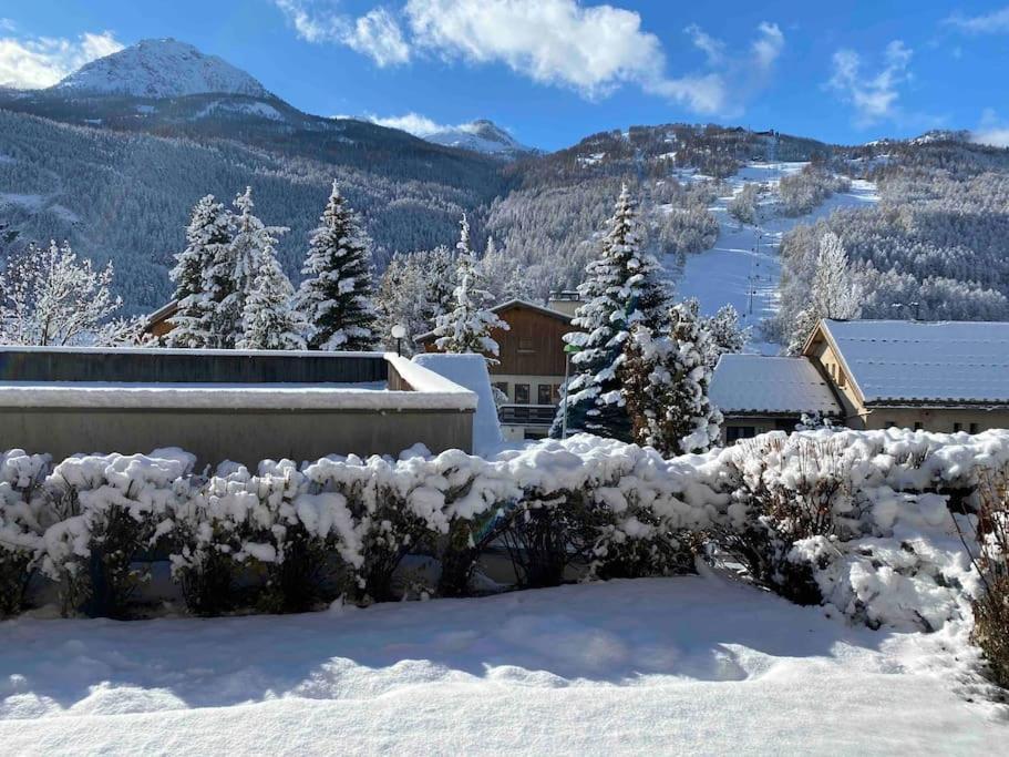 Appartement 4 Pers Grande Terrasse Vue Pistes Ski Saint-Chaffrey Extérieur photo